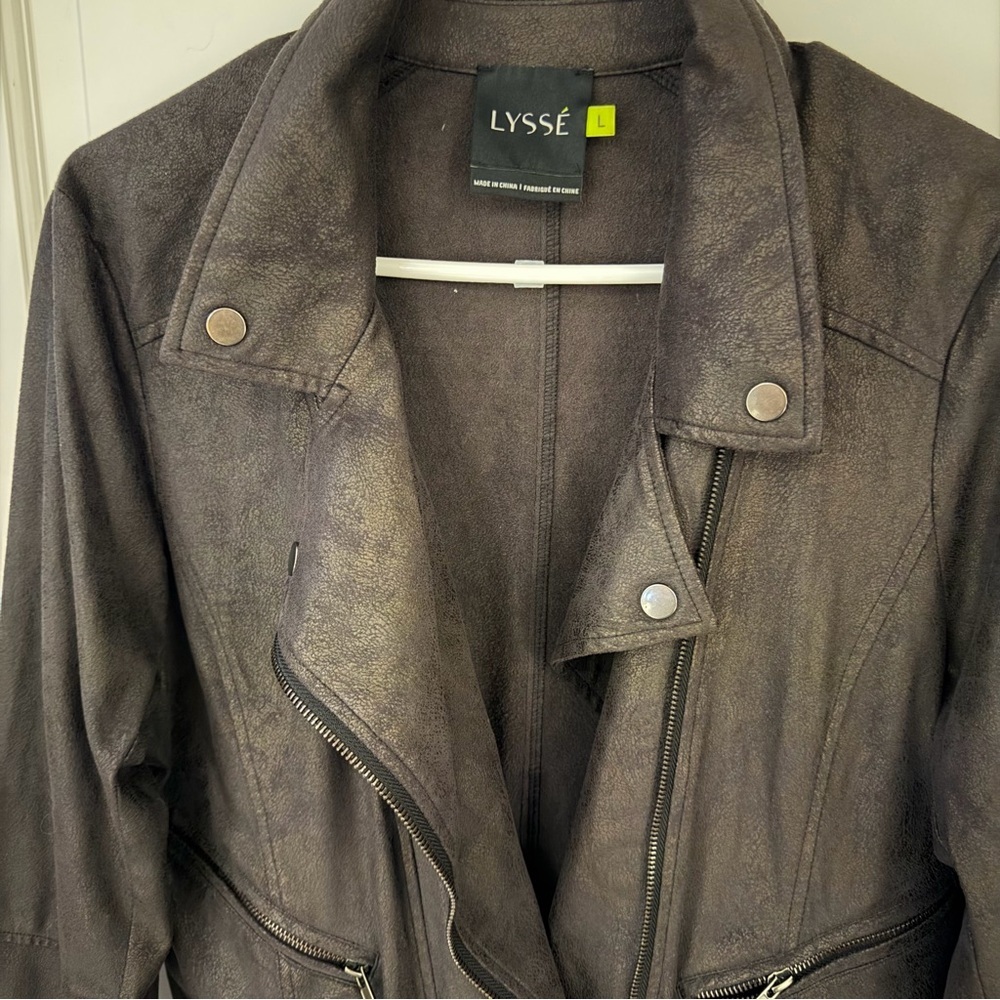 Lysse Women's Dark Brown Leather Jacket - Picture 2 of 7